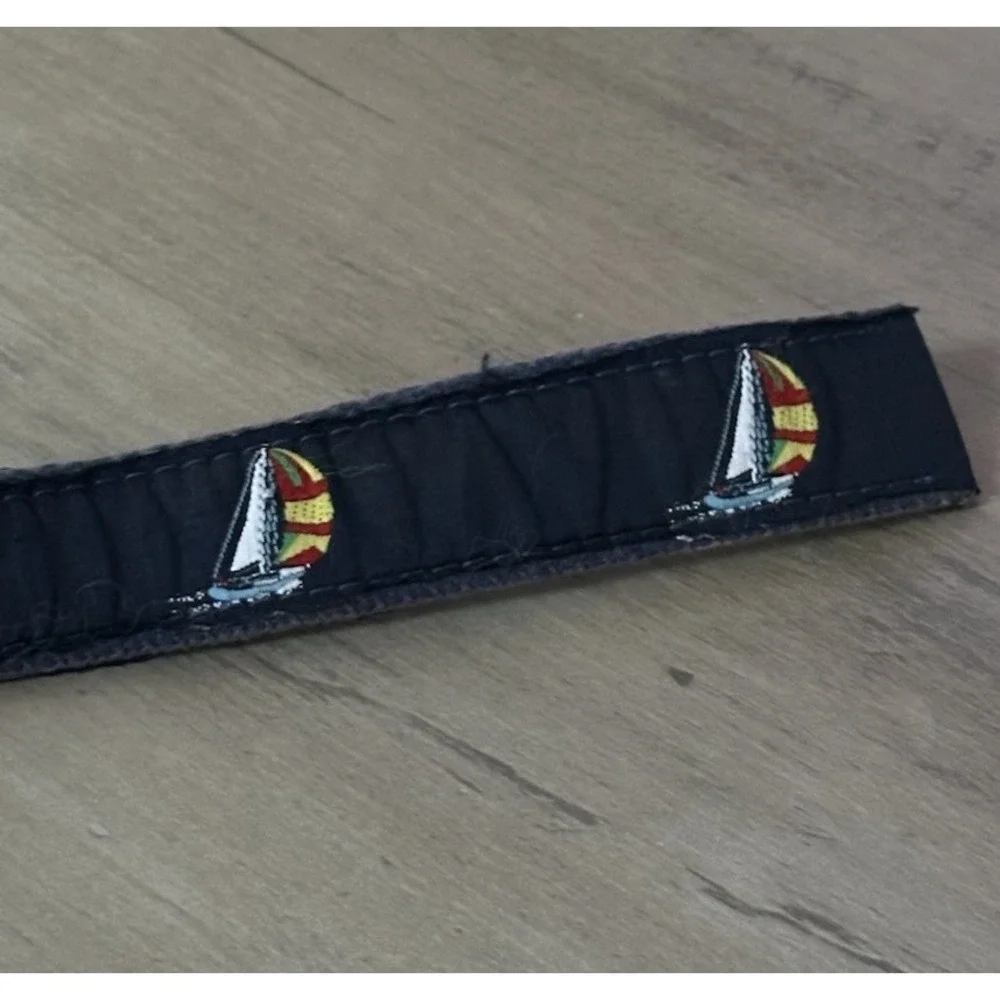 Leather Man Essex Connecticut Sailing Boats Ribbon Webbing Belt D-Ring Small